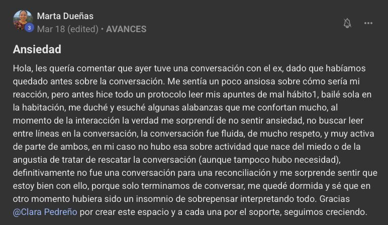 Testimonio Marta Dueñas — Ansiedad