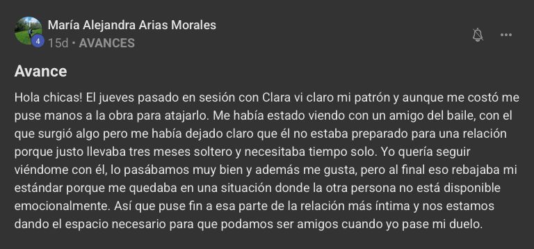 Testimonio María Alejandra Arias Morales — Avance